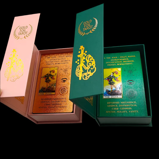 TAROT DE LÁMINA DORADA ROSA/VERDE